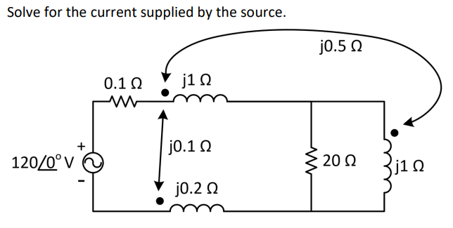 Solved Sinusoidal Steady State Solve For The Current | Chegg.com