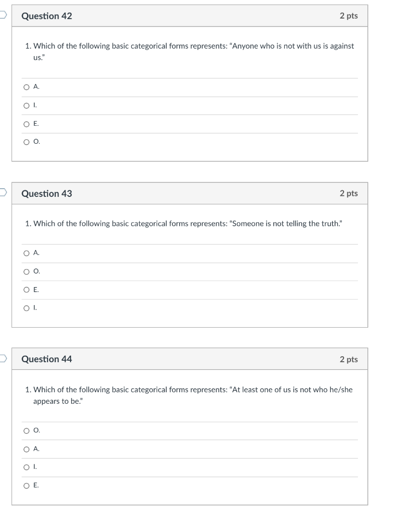Solved Question 42 2 pts 1. Which of the following basic | Chegg.com