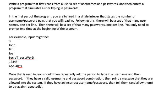 Solved Write a program that first reads from a user a set of | Chegg.com