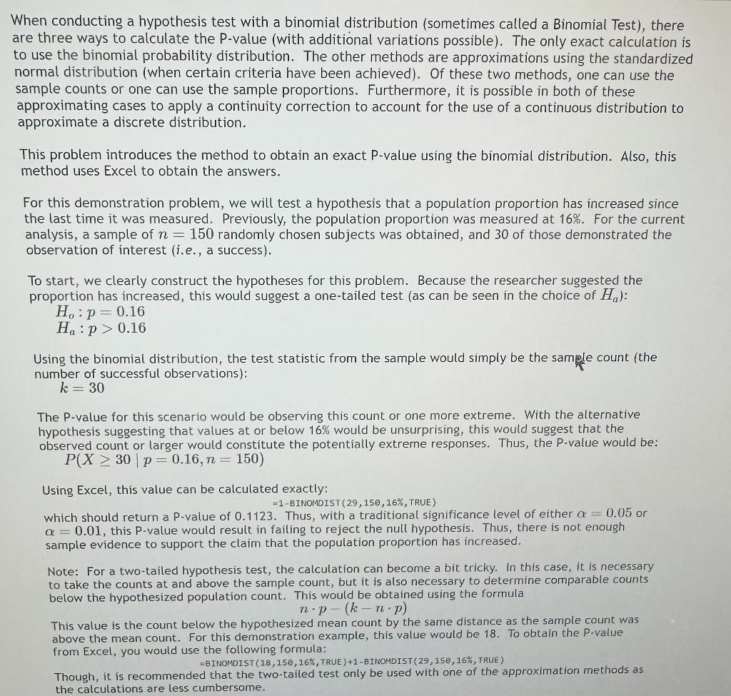 hypothesis test binary variable