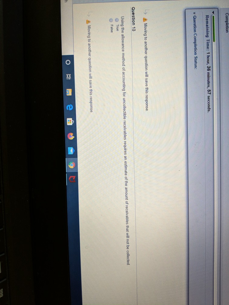 Solved Completion Remaining Time: 1 hour, 36 minutes, 57 | Chegg.com