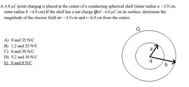 Solved 14.0 μC point charge q is placed at the center of a | Chegg.com