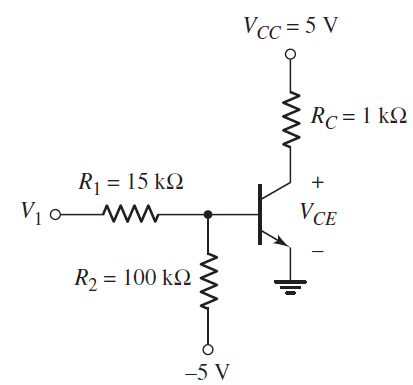 Solved A) The transistor in the circuit shown in Figure | Chegg.com