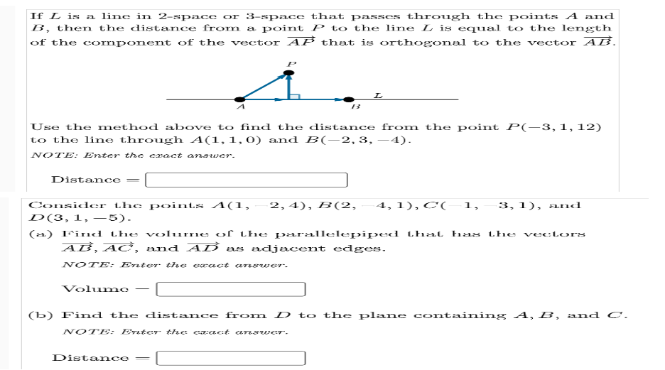 Solved If L is a line in 2-space or 3-space that passes | Chegg.com