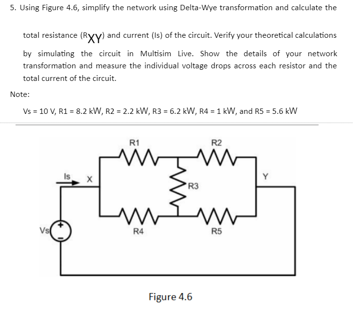 5. Using Figure 4.6, simplify the network using