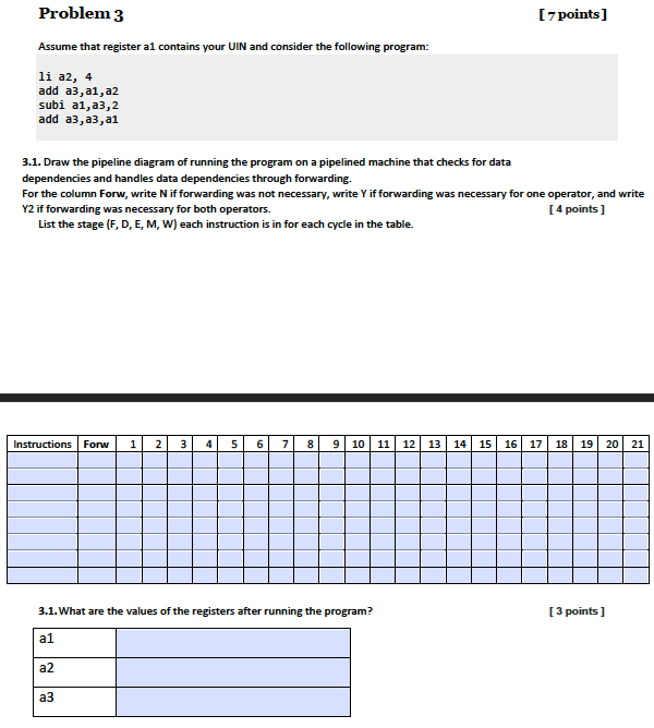 Solved Problem 3 7 Points Assume That Register Al Cont Chegg Com