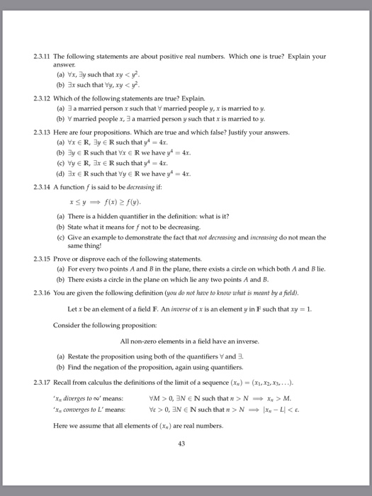 Solved: Exercises 23.1 For Each Of The Following Sentences... | Chegg.com