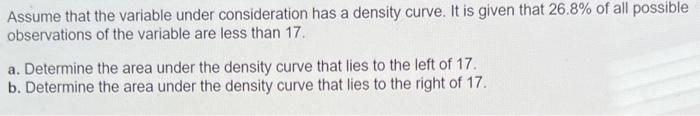 Solved Assume that the variable under consideration has a | Chegg.com