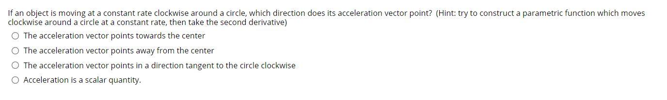 Solved If an object is moving at a constant rate clockwise | Chegg.com