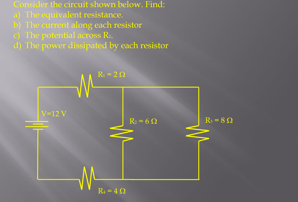 Solved Consider The Circuit Shown Below. Find: A) The | Chegg.com