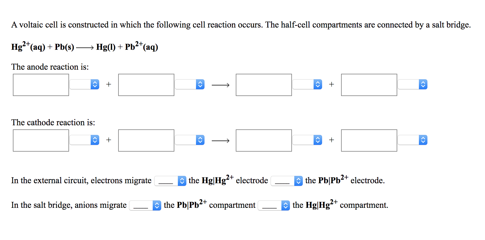Solved A voltaic cell is constructed in which the following | Chegg.com