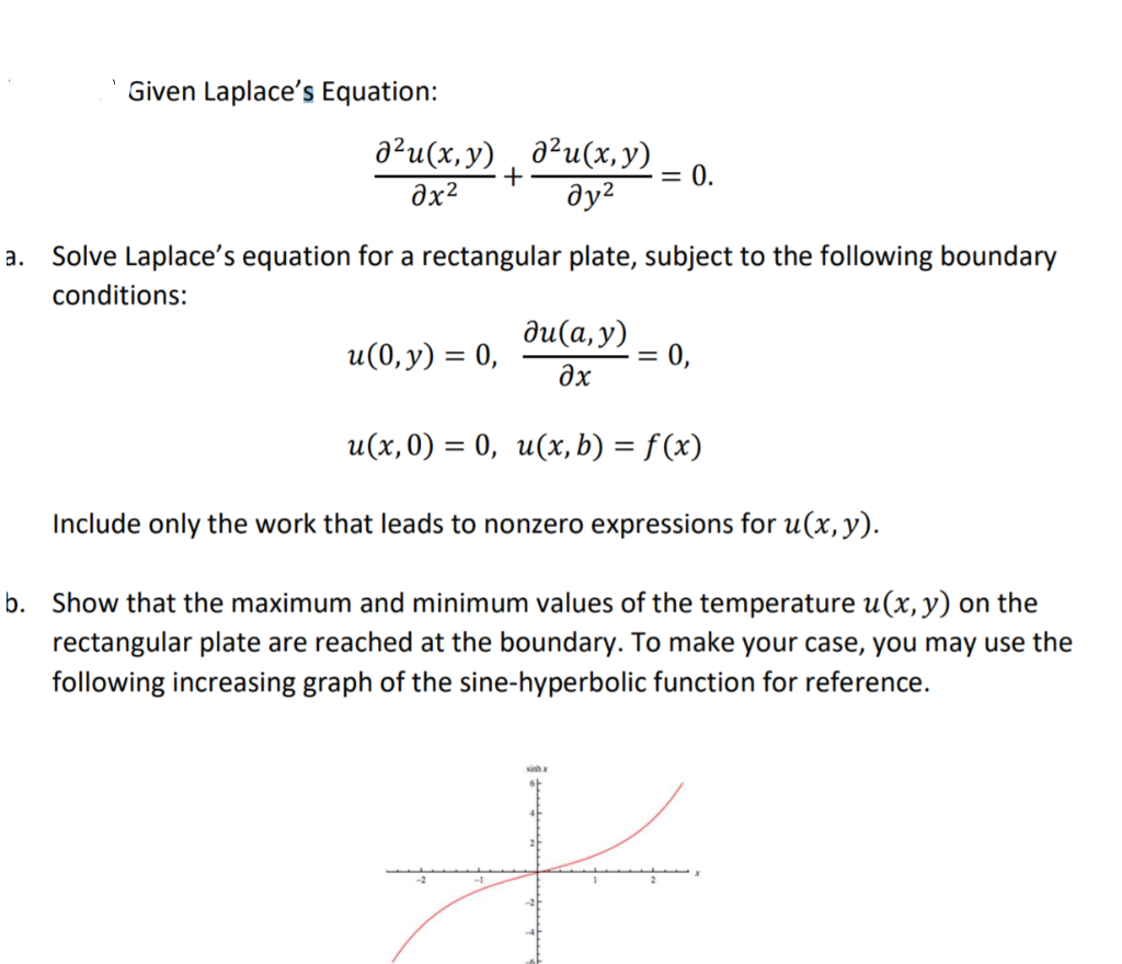 Solved Given Laplace S Equation 02u X Y 02u X Y əx Chegg Com