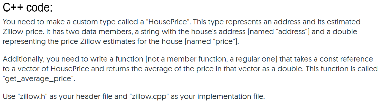 Solved C++ code: You need to make a custom type called a | Chegg.com