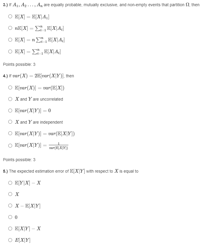 Solved 3 If A1 An Are Equally Probable Mutually Ex Chegg Com