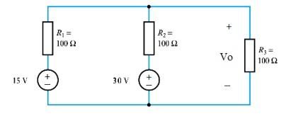 Solved What is the voltage contribution of the 15V source to | Chegg.com