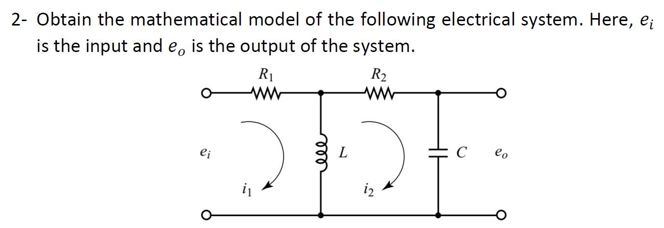 Solved 2- Obtain the mathematical model of the following | Chegg.com