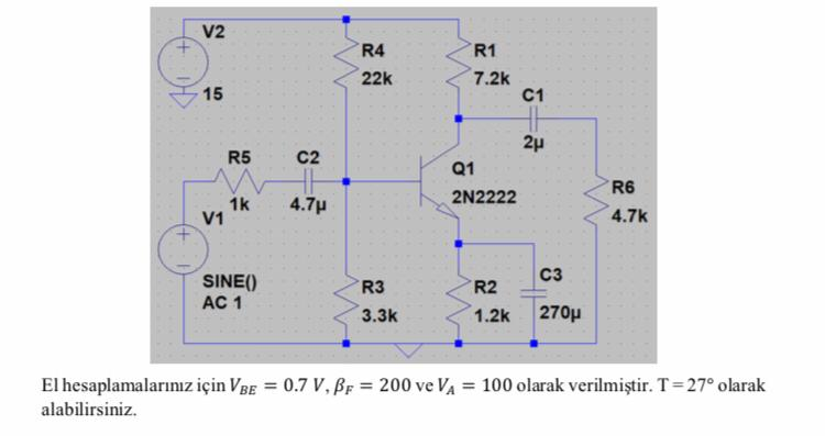 a) Calculate the DC operating point of the transistor | Chegg.com
