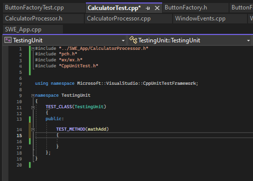 On your newly created branch, add a new C++ Unit Test | Chegg.com