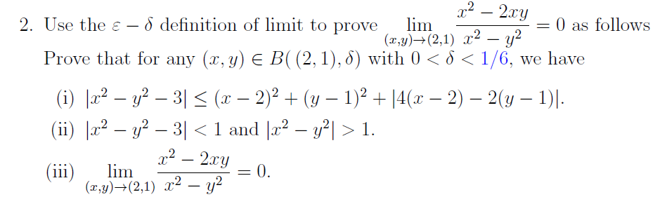 Solved Use the ε−δ definition of limit to prove | Chegg.com