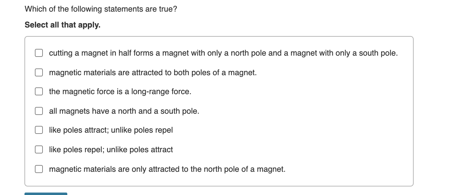 Solved Which of the following statements are true? Select | Chegg.com