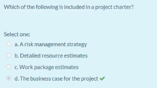 Solved Which of the following is included in a project | Chegg.com