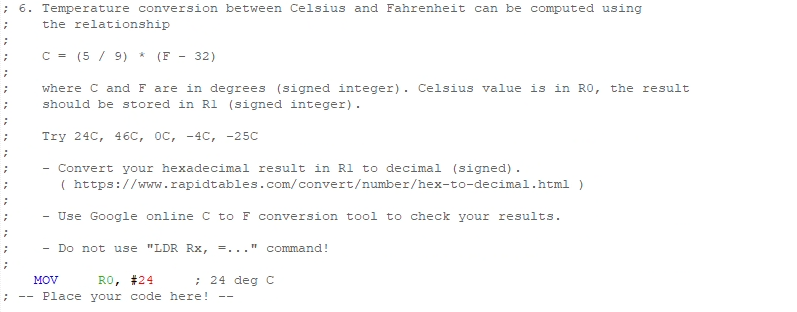 Conversion between celsius outlet and fahrenheit