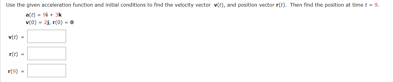 Solved Use the given acceleration function and initial | Chegg.com