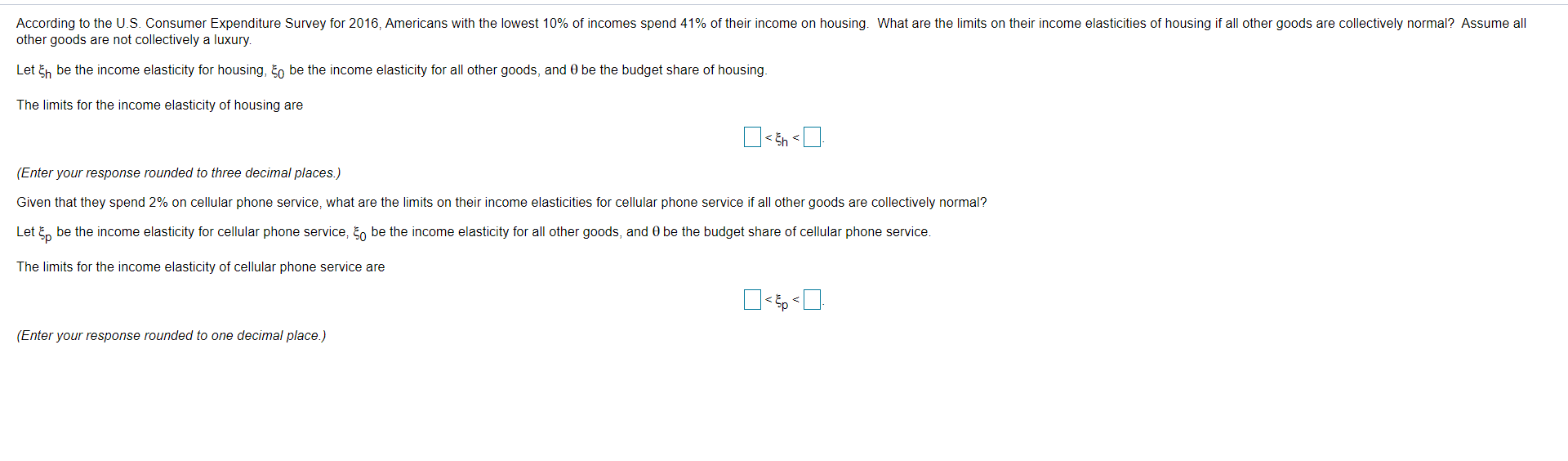 Solved According To The U.S. Consumer Expenditure Survey For | Chegg.com