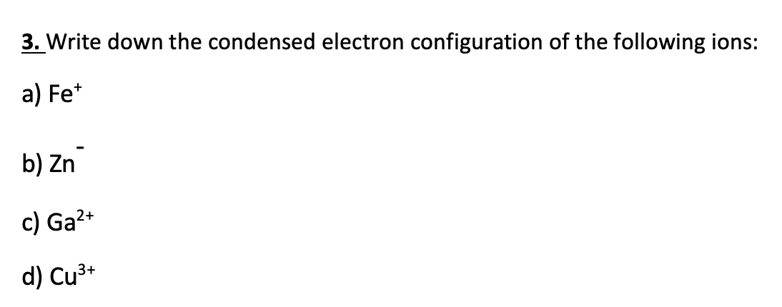 Solved 2. Which transition-metal ion with a 3+ charge has | Chegg.com