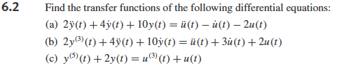 Solved 9.2 Find the transfer function for each of the | Chegg.com
