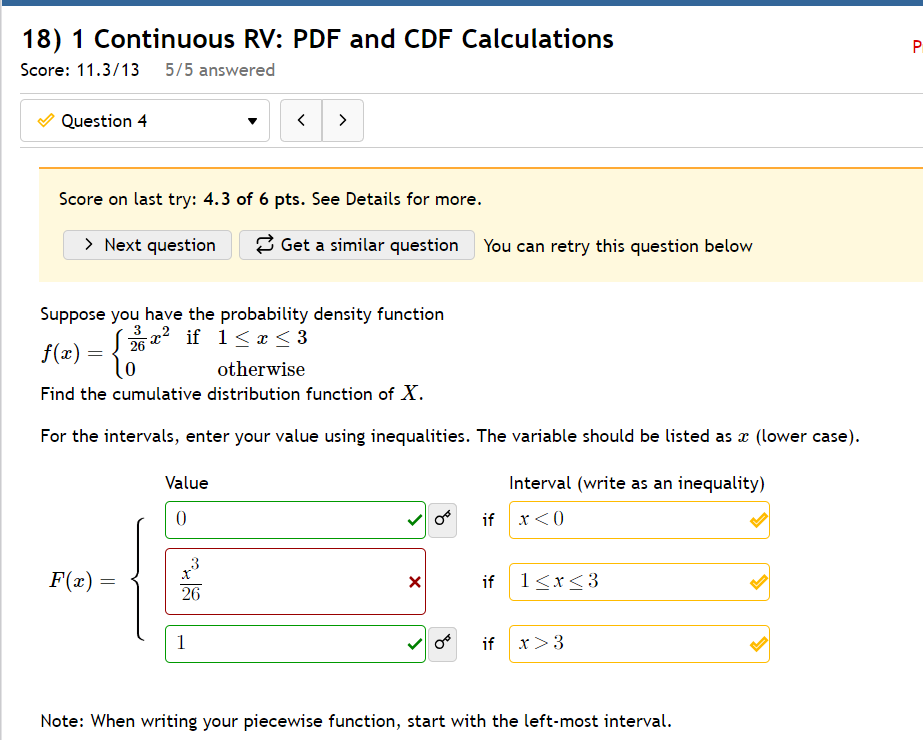 Solved What am I doing wrong in this statistics problem? (if | Chegg.com