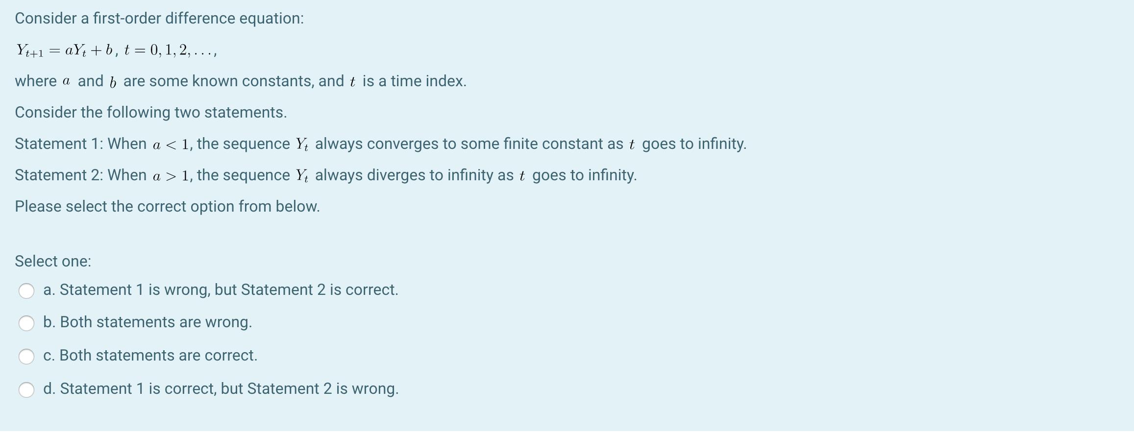 solved-consider-a-first-order-difference-equation-yt-1-chegg