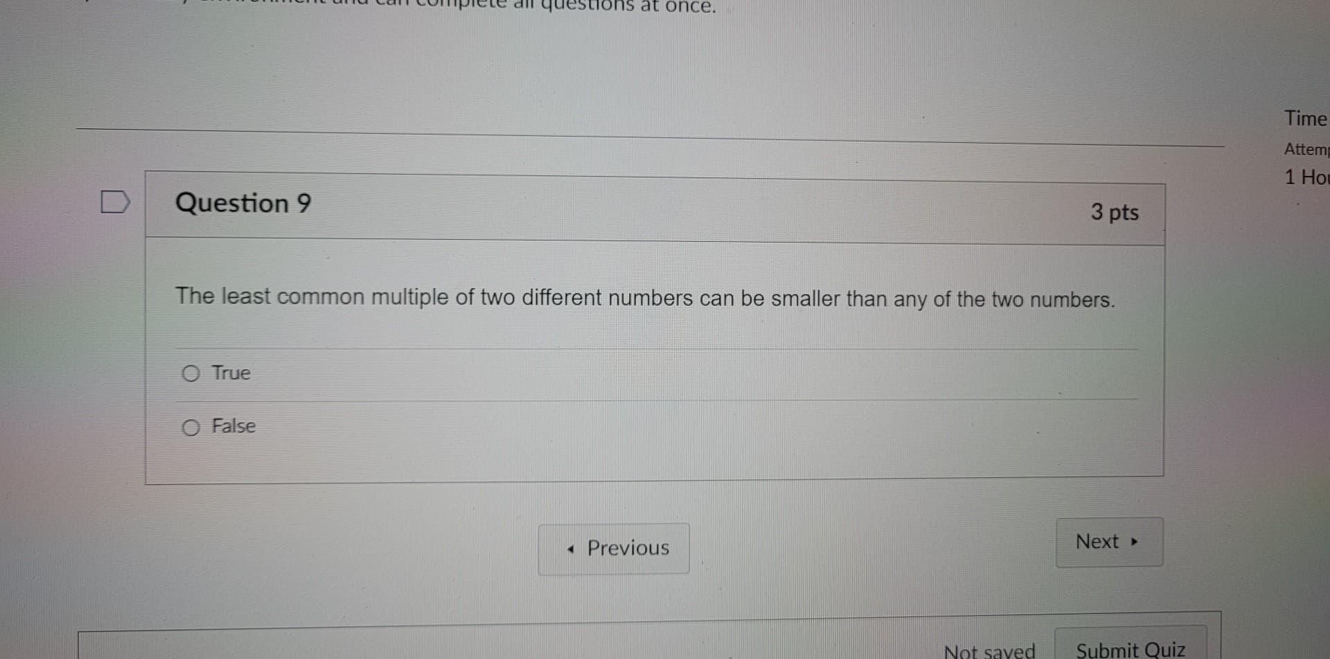 the least common multiple of two numbers