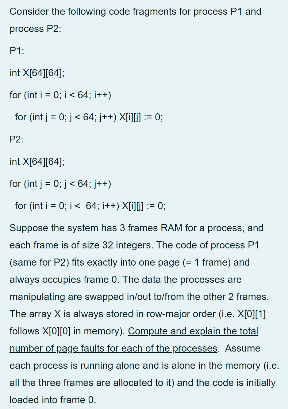 Solved Consider the following code fragments for process P1 | Chegg.com
