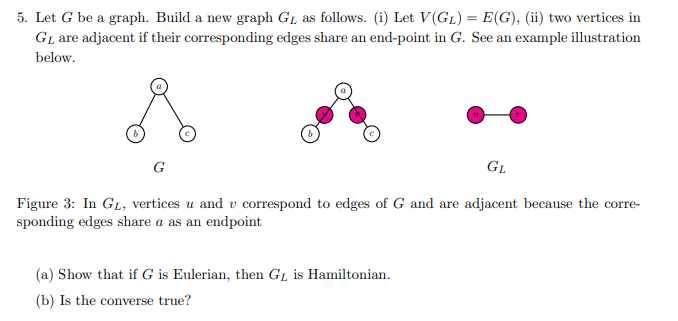 Solved 5. Let G be a graph. Build a new graph G as follows. | Chegg.com