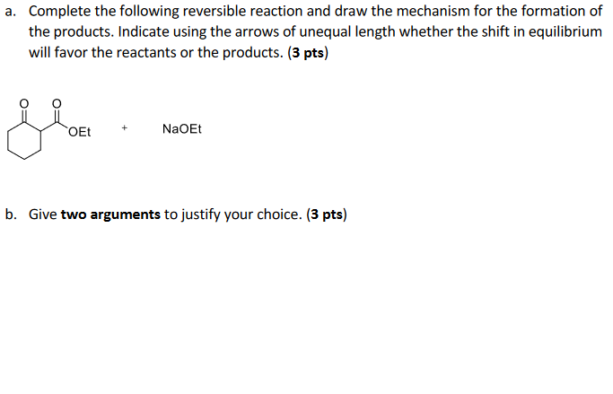 Solved A. Complete The Following Reversible Reaction And | Chegg.com