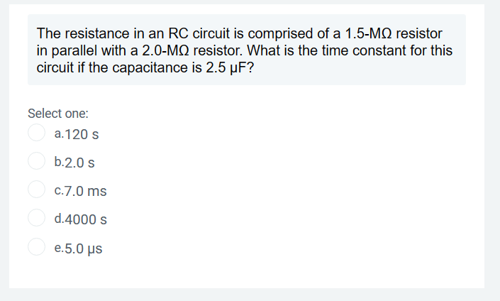 Solved The resistance in an RC circuit is comprised of a | Chegg.com