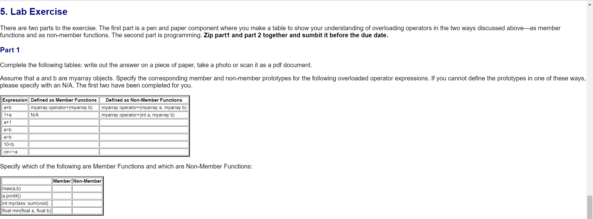 Solved please need help with the lab exercise I need both | Chegg.com