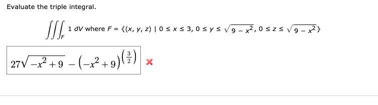 Solved Evaluate the triple integral. | Chegg.com