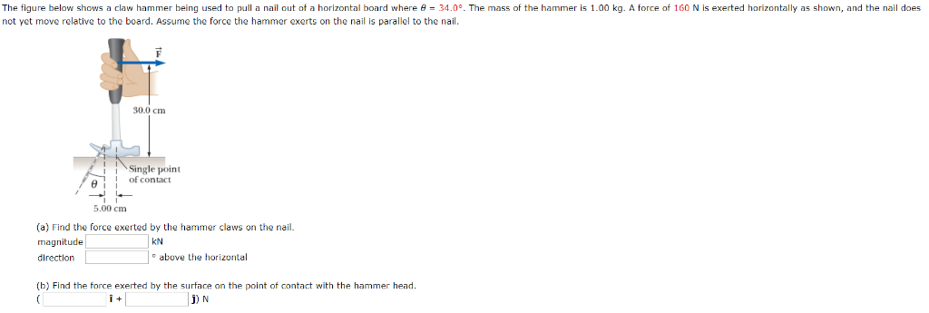 Solved The Figure Below Shows A Claw Hammer Being Used To Chegg Solved The Figure Below Shows A Claw Hammer Being Used To Chegg