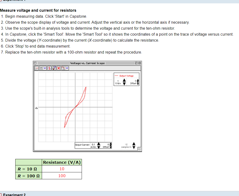 Solved APLICIIL Measure voltage and current for resistors 1. | Chegg.com