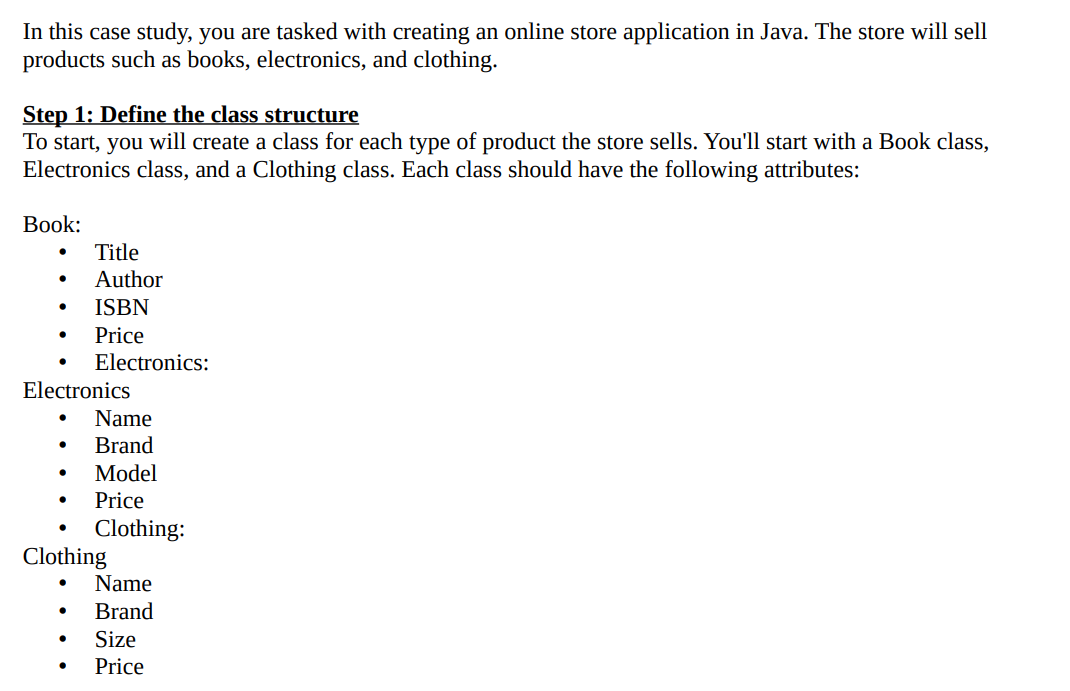 Solved In this case study, you are tasked with creating an | Chegg.com