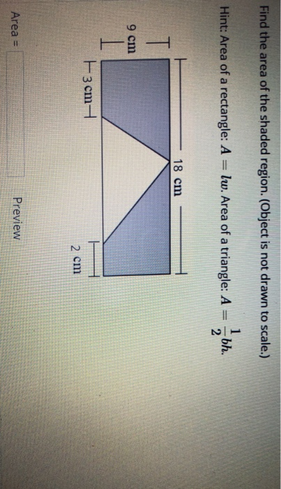 Solved Find the area of the shaded region. (Object is not | Chegg.com
