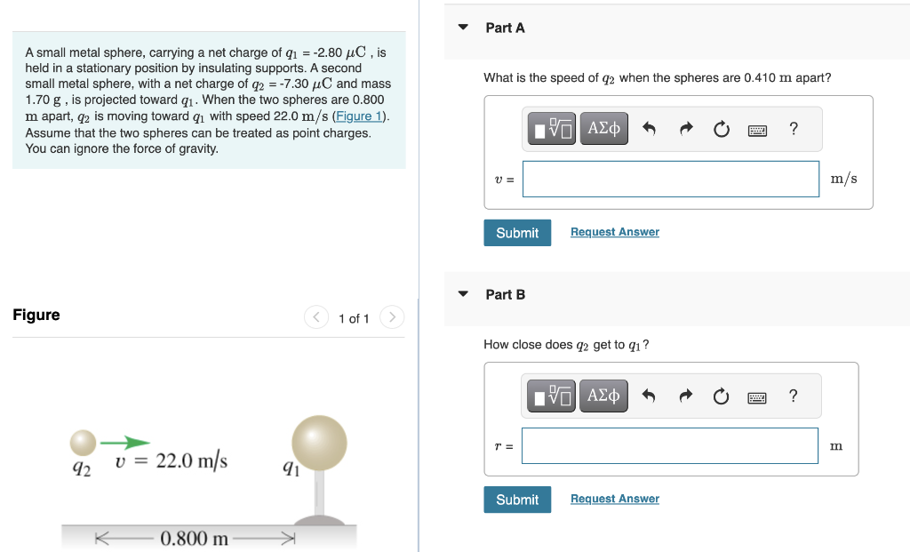 Solved A small metal sphere, carrying a net charge of