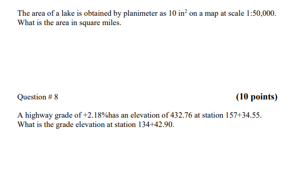 Solved Name: Question #1 (10 points) On a map drawn to scale | Chegg.com