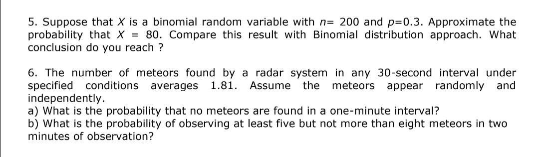 Solved 5. Suppose that X is a binomial random variable with | Chegg.com