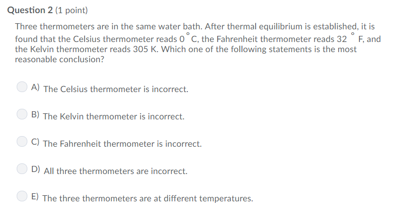 Solved Question 1 (1 point) Which one of the following | Chegg.com