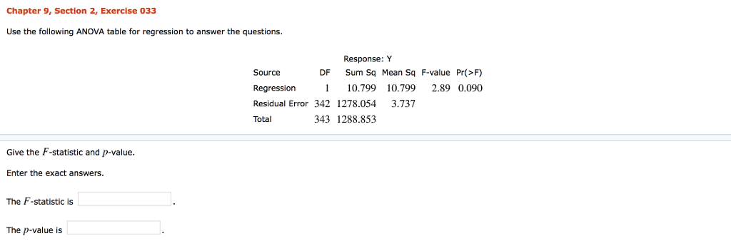 Solved Chapter 9, Section 2, Exercise 033 Use the following | Chegg.com