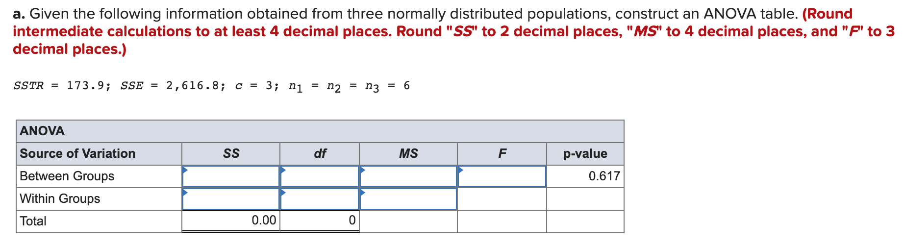 Solved a. Given the following information obtained from | Chegg.com