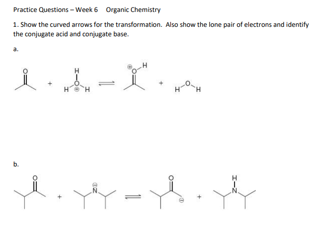 Solved Practice Questions - Week 6 Organic Chemistry 1. Show | Chegg.com